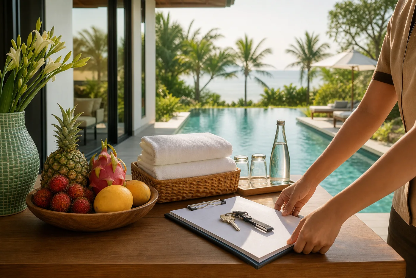 Villa welcome inspection on Phu Quoc
